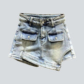 Asymmetrischer Vintage-Jeansrock